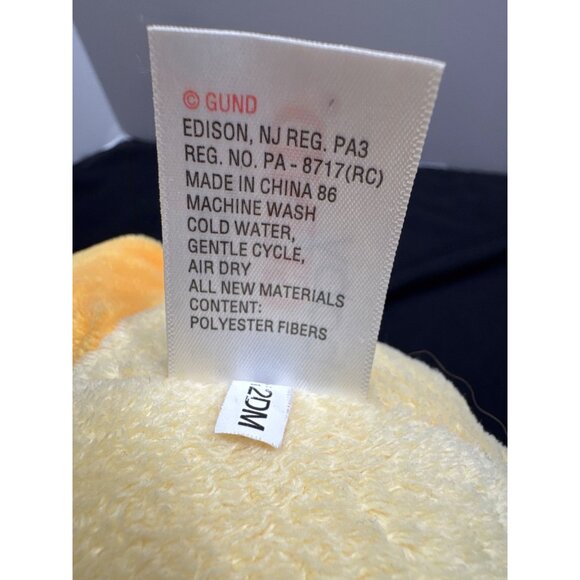 Baby GUND Quackie 4030399 Plush Yellow Duck Large Orange Feet Stuffed Animal Toy - Picture 6 of 7